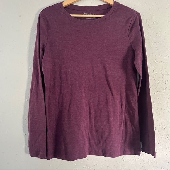 Eddie Bauer Purple Plum Long Sleeve Top XL Comfy Casual Fall - Picture 1 of 6